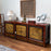 Large Red and Cream Gansu Sideboard