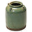 Tall Green Stoneware Jar