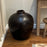 Large Vintage Black Stoneware Jar