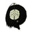 Black Silk Tassel with Two Dragons