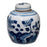 Small Blue and White Ginger Jar, Flowers