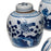 Small Blue and White Ginger Jar, Flowers